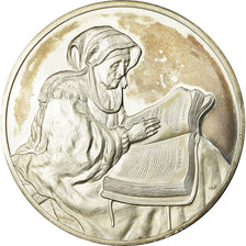 France, Medal, Peinture, Rembrandt, La Prophétesse Annah, MS(63), Silver