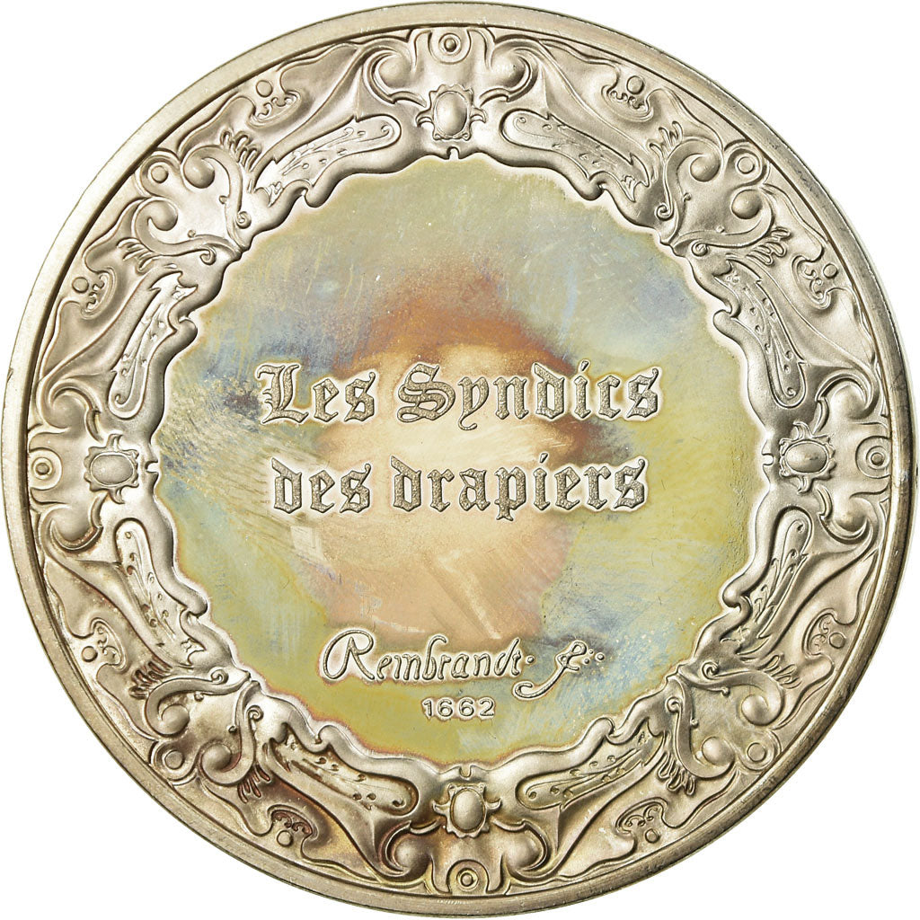 Frankrijk, Medaille, Peinture, Rembrandt, Les Syndics des Drapiers, UNC-, Zilver