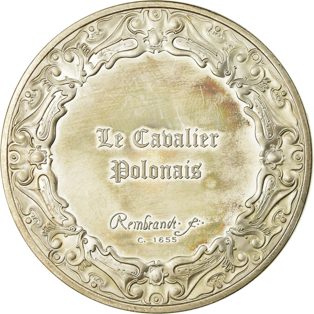 France, Médaille, Peinture, Rembrandt, Le Cavalier Polonais, SPL, Argent