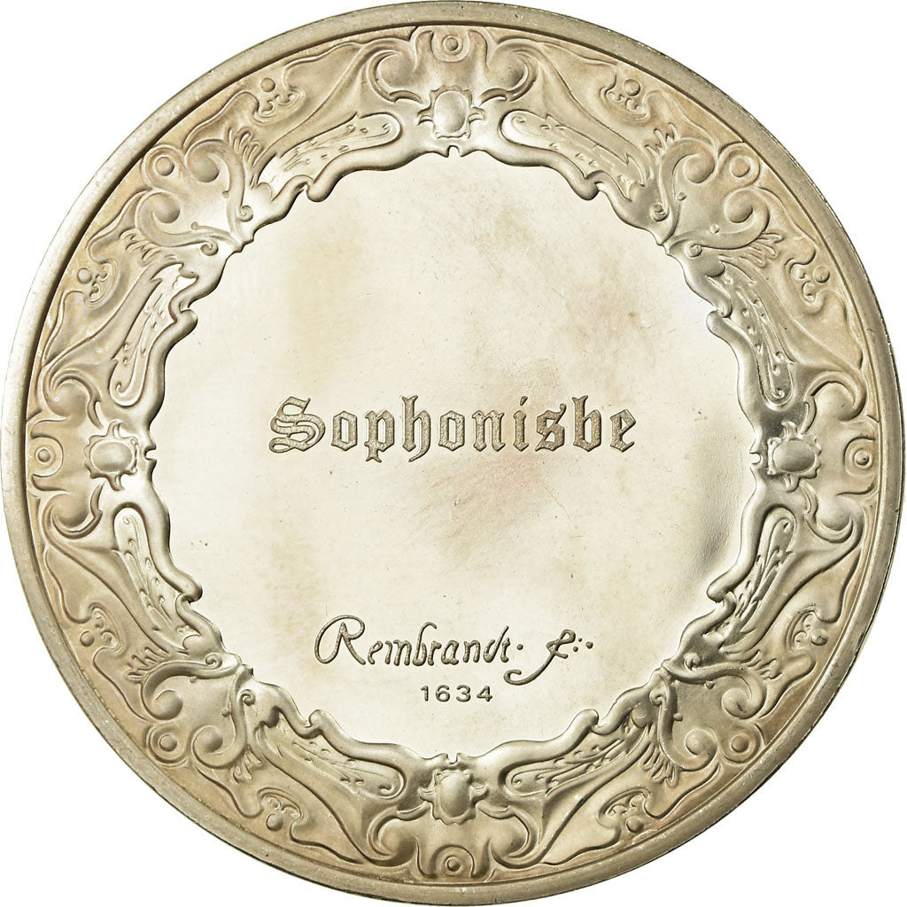 France, Medal, Peinture, Rembrandt, Sophonisbe, MS(63), Silver