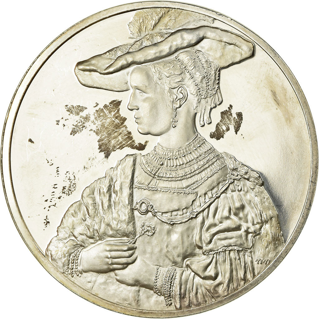 Frankreich, Medaille, Peinture, Rembrandt, Portrait de Saskia, UNZ, Silber