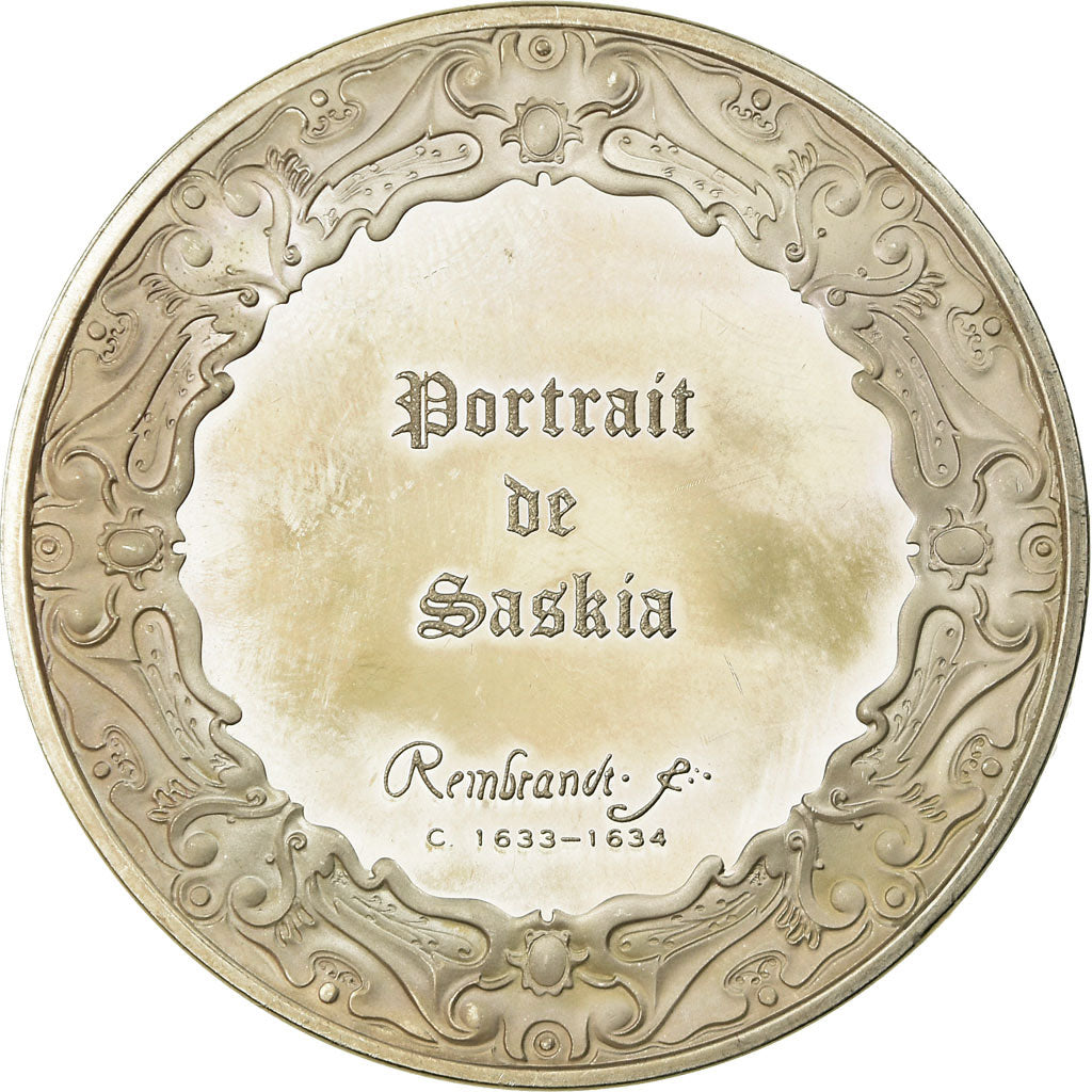 Frankreich, Medaille, Peinture, Rembrandt, Portrait de Saskia, UNZ, Silber