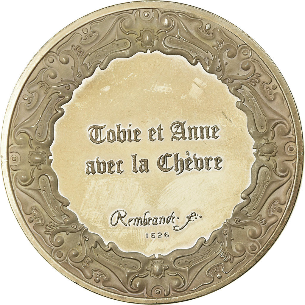 France, Medal, Peinture, Rembrandt, Tobie et Anne avec la Chèvre, MS(63)