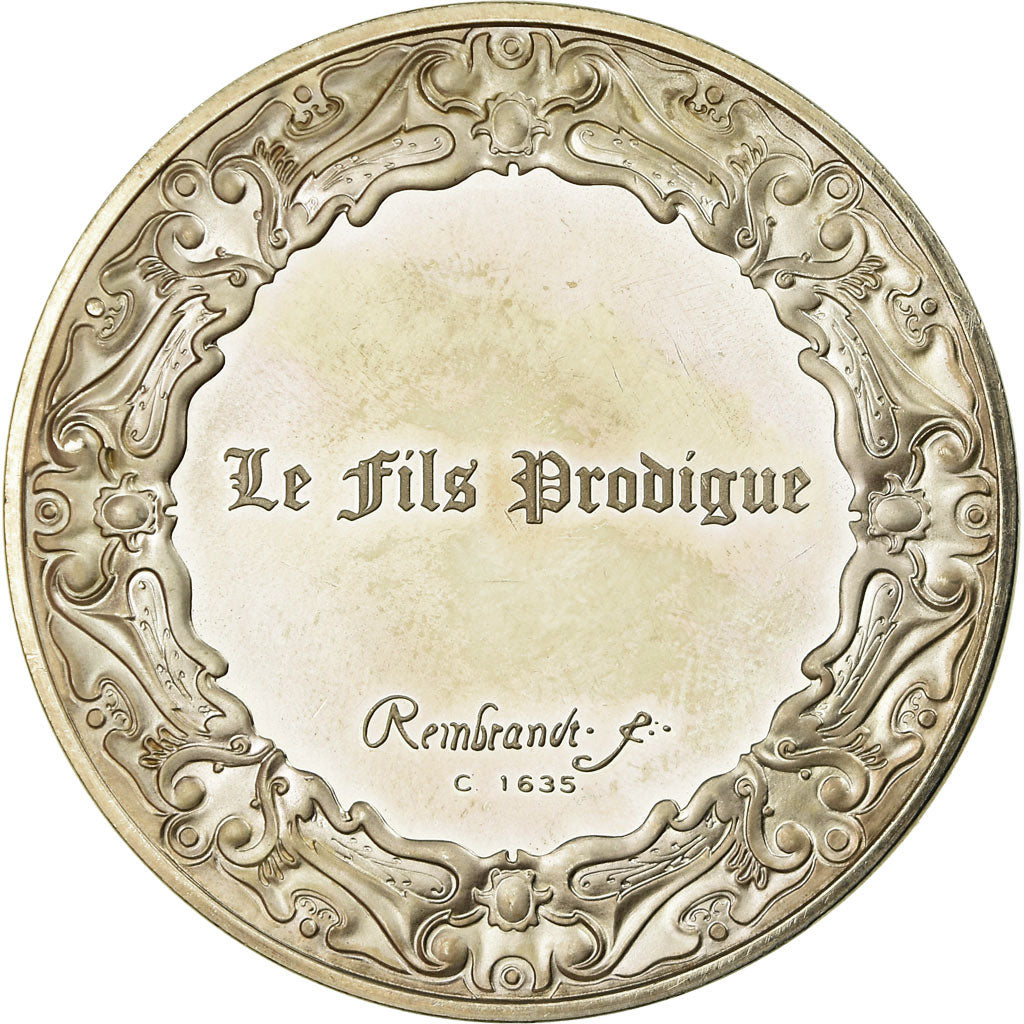 France, Médaille, Peinture, Rembrandt, Le Fils Prodigue, SPL, Argent