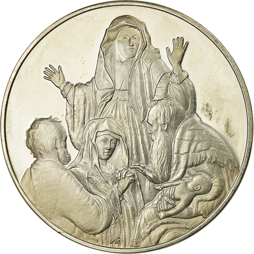 France, Medal, Peinture, Rembrandt, Présentation au Temple, MS(63), Silver
