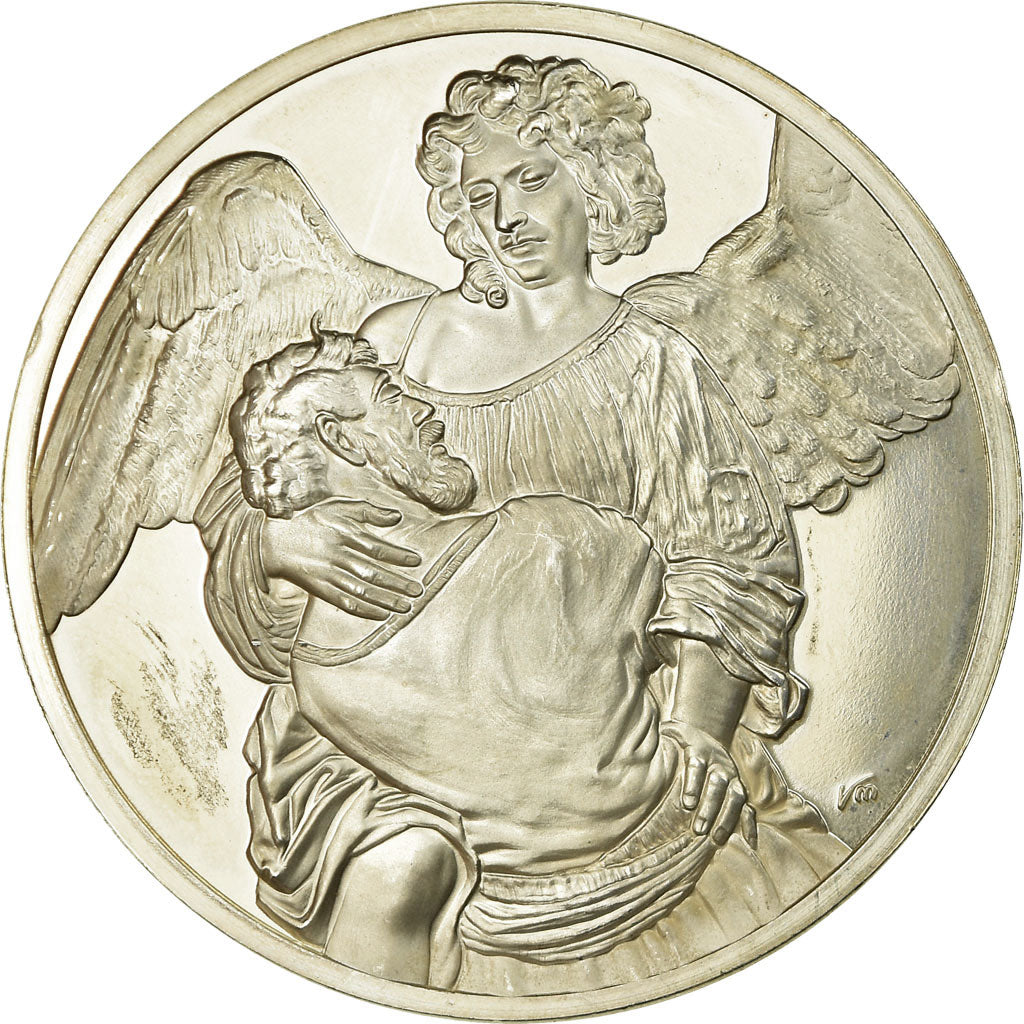 Frankreich, Medaille, Peinture, Rembrandt, Le Combat de Jacob avec l'Ange, UNZ