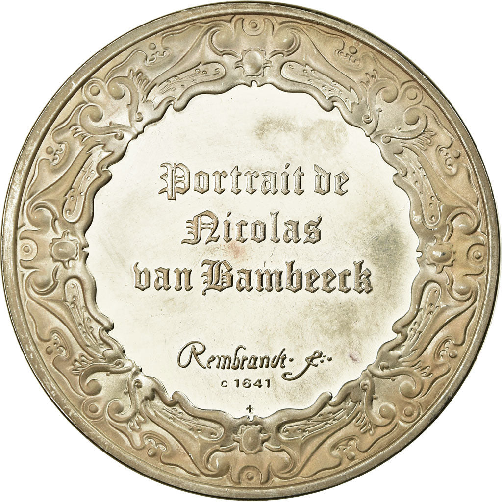 France, Medal, Peinture, Rembrandt, Portrait de Nicolas Van Bambeeck, MS(63)