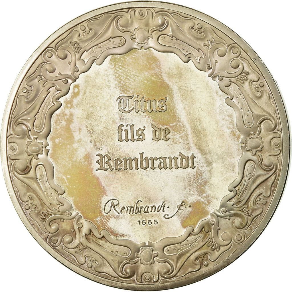 France, Medal, Peinture, Rembrandt, Titus, MS(63), Silver