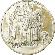 France, Medal, Peinture, Rembrandt, La Visitation, MS(63), Silver