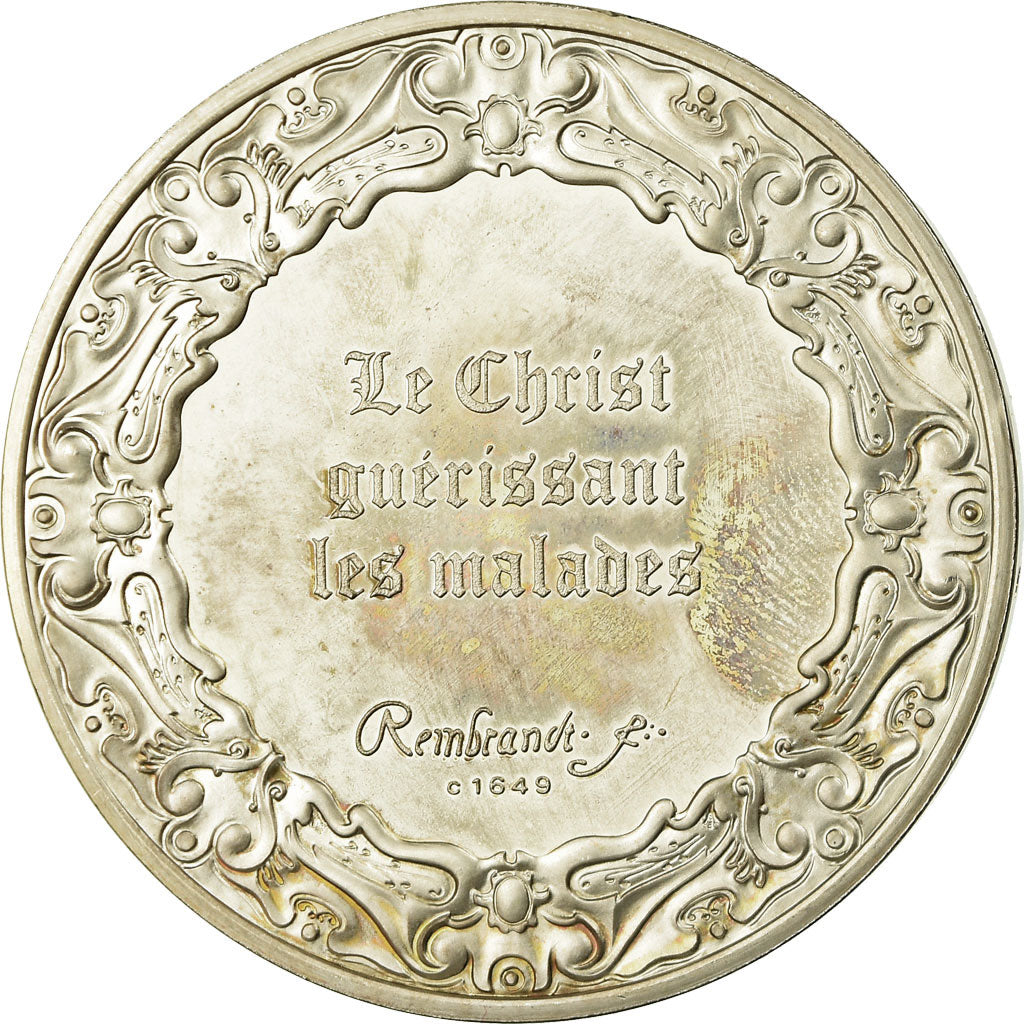 França, Medal, Peinture, Rembrandt, Le Christ Guérissant les Malades, MS(63)