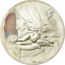 France, Medal, Peinture, Rembrandt, Danaé, MS(63), Silver