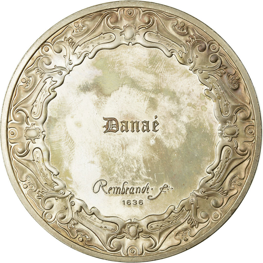 France, Medal, Peinture, Rembrandt, Danaé, MS(63), Silver