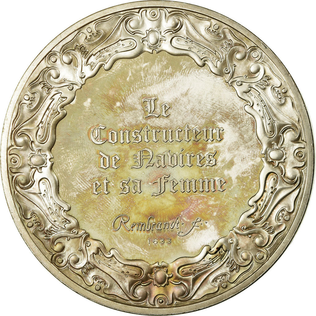 Frankreich, Medaille, Peinture, Rembrandt, Le Constructeur de Navires et sa