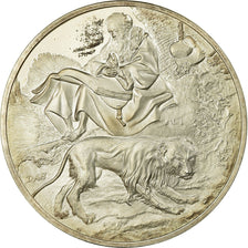France, Medal, Peinture, Rembrandt, Saint Jérome Lisant, MS(63), Silver