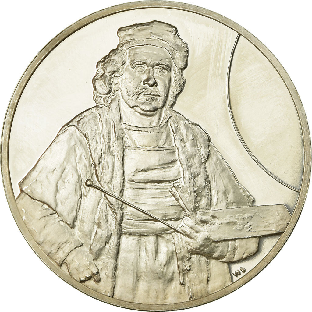 France, Medal, Peinture, Rembrandt, Autoportrait, MS(63), Silver
