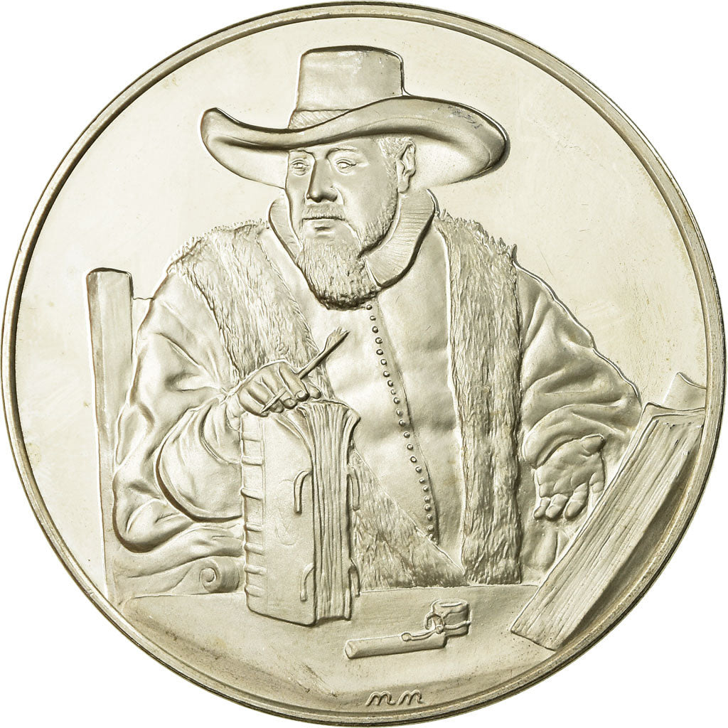 France, Medal, Peinture, Rembrandt, Portrait de Cornelius Claez, MS(63), Silver
