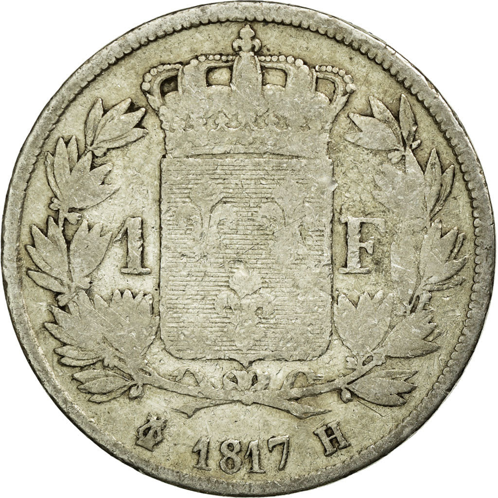 Monnaie, France, Louis XVIII, Louis XVIII, Franc, 1817, La Rochelle, B, Argent