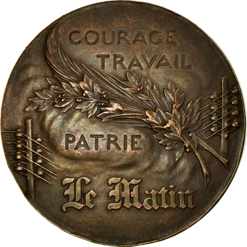 Francja, Medal, Art Nouveau, Journal Le Matin, Undated, Riberon, AU(50-53)
