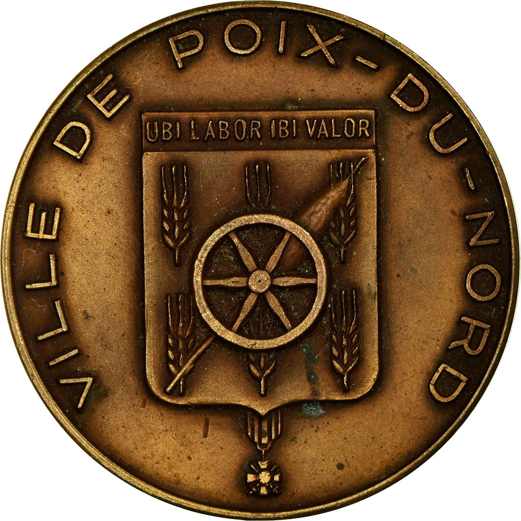 Francja, Medal, Ville de Poix-du-Nord, Undated, AU(50-53), Bronze