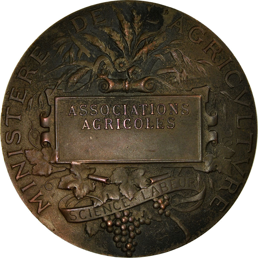 Francja, Medal, Ministère de l'Agriculture, Associations Agricoles, Undated