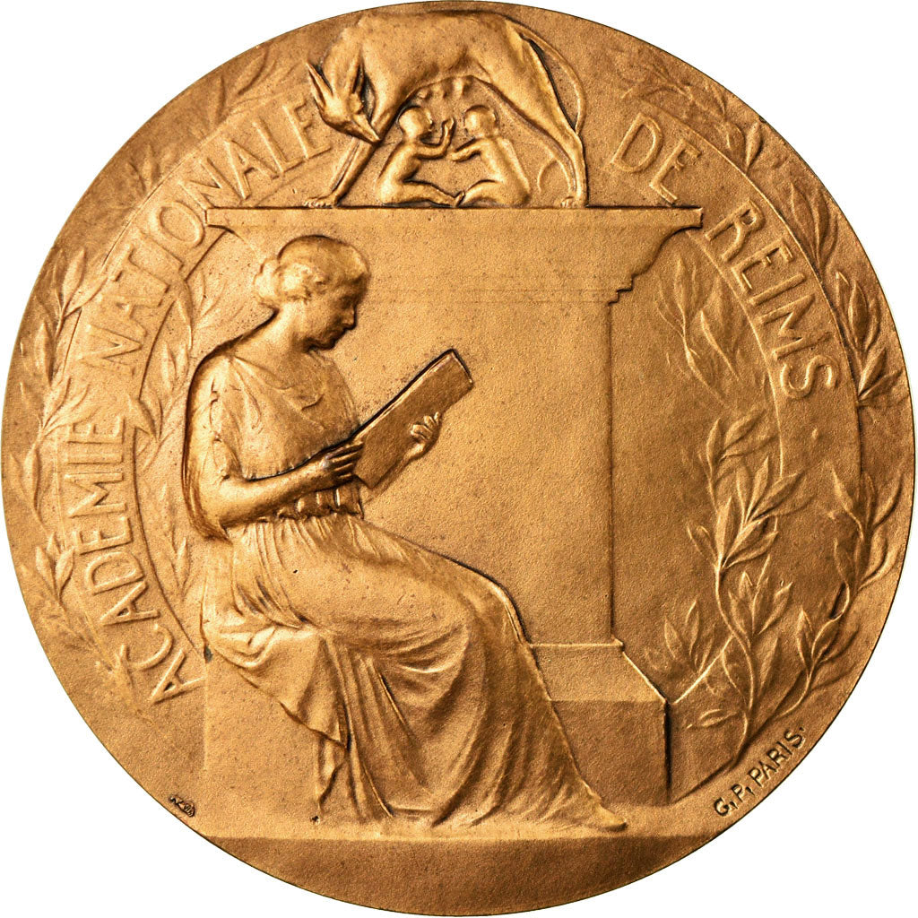 Frankreich, Medaille, Académie Nationale de Reims, UNZ, Bronze