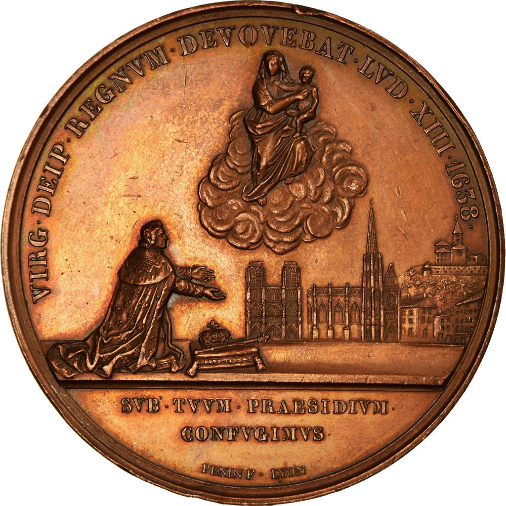 Francja, Medal, Louis-Philippe Ier, Bicentenaire du Voeu de Louis XIII, 1838