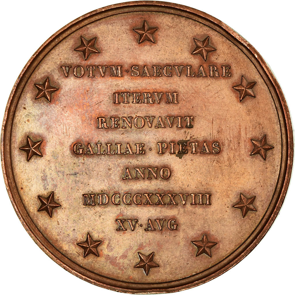Francja, Medal, Louis-Philippe Ier, Bicentenaire du Voeu de Louis XIII, 1838