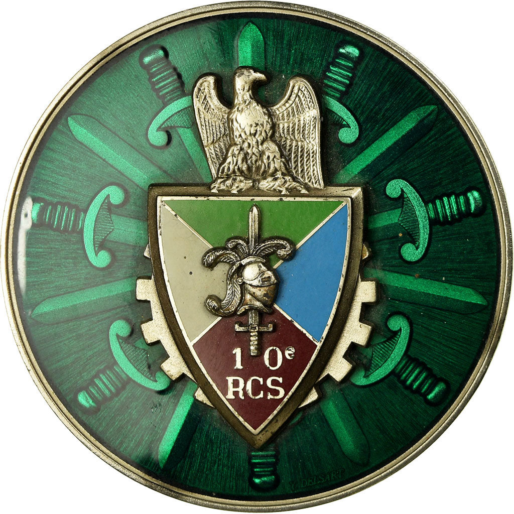 France, Médaille, Armée, 10ème Régiment R.C.S, Delsart, SUP, Silvered bronze