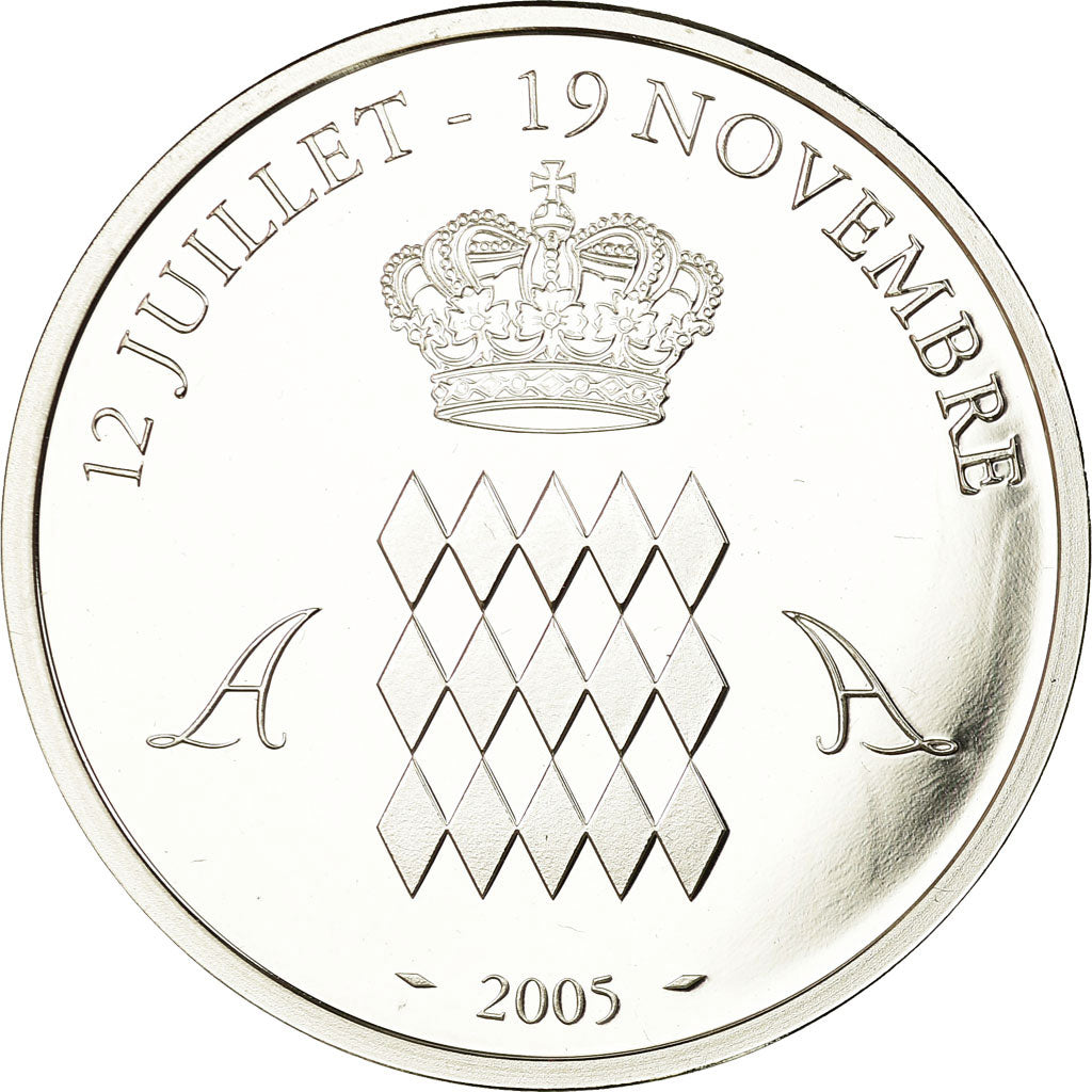Monaco, Medal, Prince Albert II, 2005, MS(65-70), Srebro