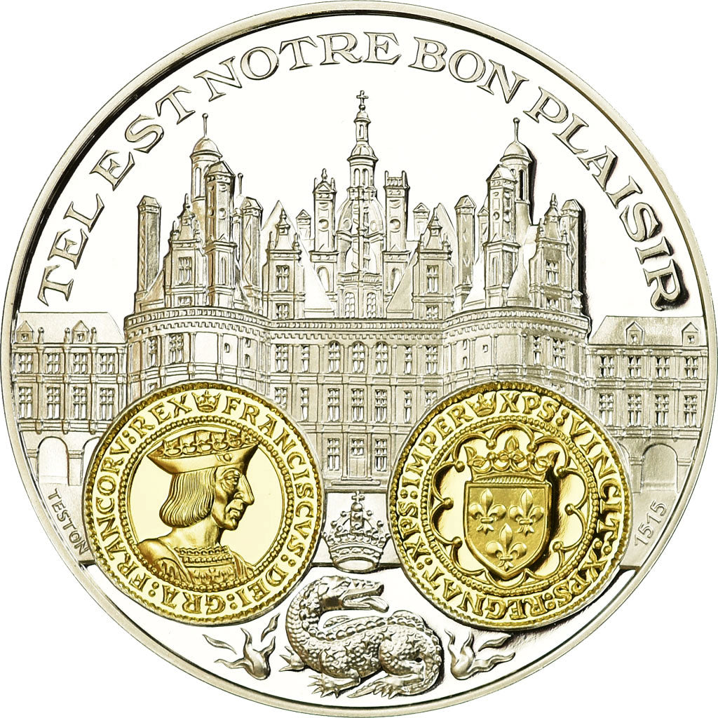France, Medal, 2000 Ans d'Histoire Monétaire, Teston François Ier, MS(65-70)