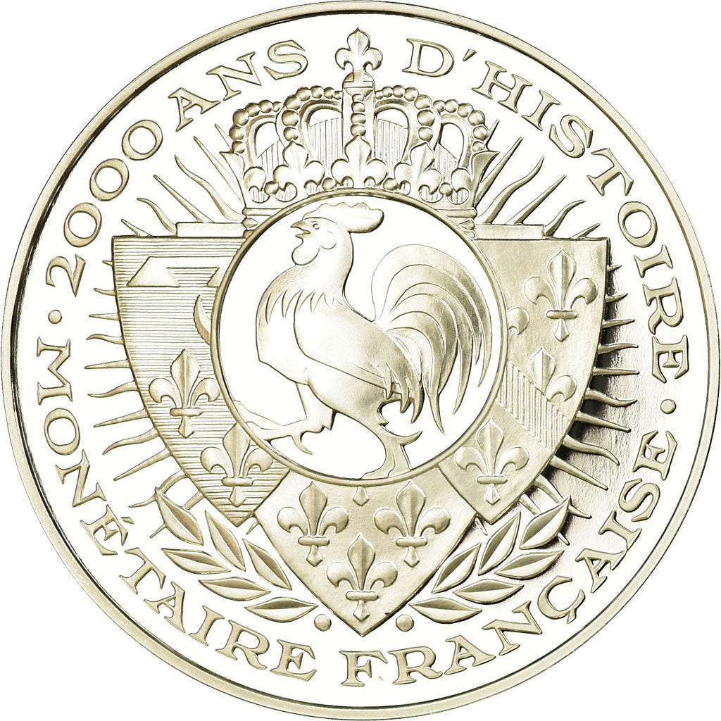 France, Medal, 2000 Ans d'Histoire Monétaire, Teston François Ier, MS(65-70)