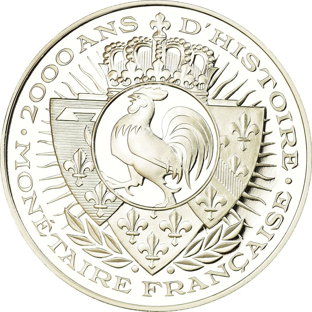 France, Medal, 2000 Ans d'Histoire Monétaire, Franc Semeuse, MS(65-70), Silver