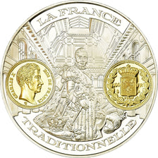 France, Médaille, Histoire Monétaire, 100 Francs Or Charles X, FDC, Argent