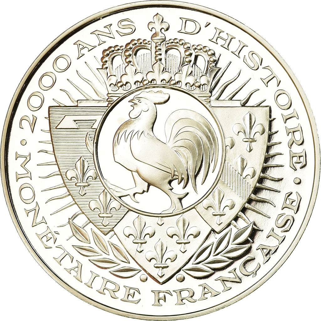 France, Medal, Histoire Monétaire, 20 Francs Or Cérès, MS(65-70), Silver