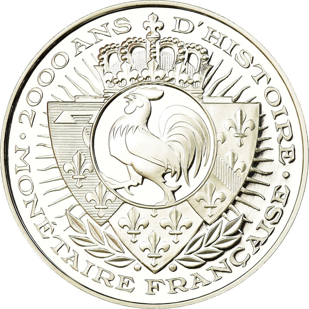 France, Medal, Histoire Monétaire, 25 Centimes Lindauer, MS(65-70), Silver