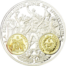 Frankreich, Medaille, Histoire Monétaire, 5 Francs Union et Force, STGL, Silber