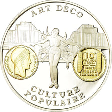 Francja, Medal, Histoire Monétaire, 10 Francs Turin, Art Déco, MS(65-70)