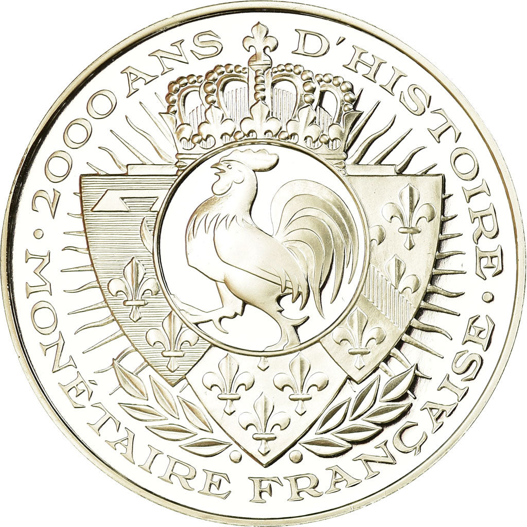 Francja, Medal, Histoire Monétaire, 10 Francs Turin, Art Déco, MS(65-70)