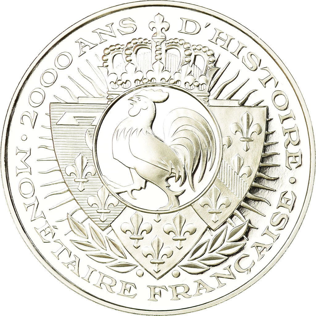 France, Medal, Histoire Monétaire, Franc à Pied, Charles V, MS(65-70), Silver
