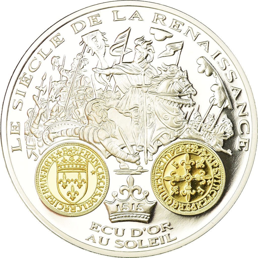 France, Medal, Histoire Monétaire, Ecu d'Or au Soleil, MS(65-70), Silver