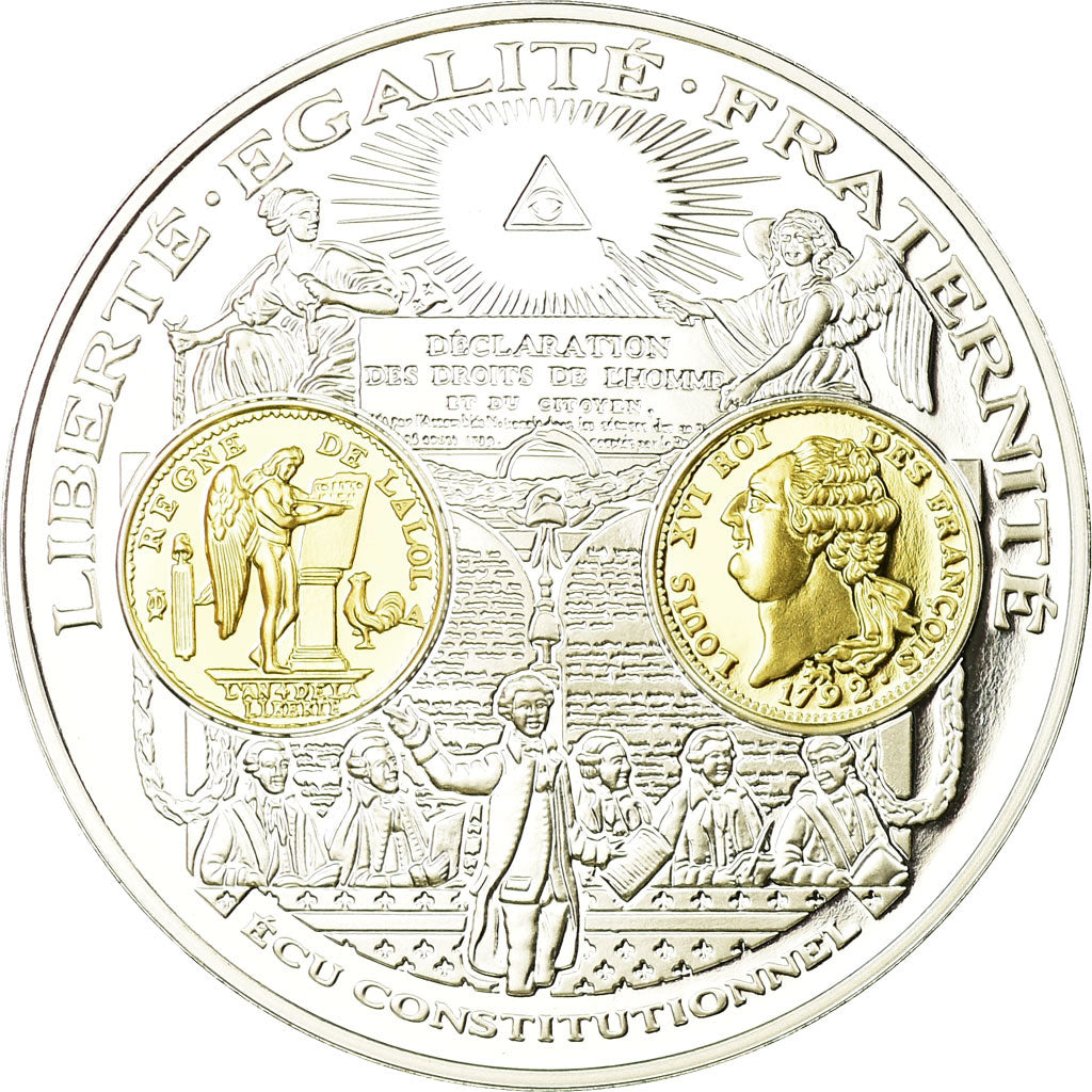 França, Medal, Histoire de la Monnaie Française, Ecu Constitutionnel