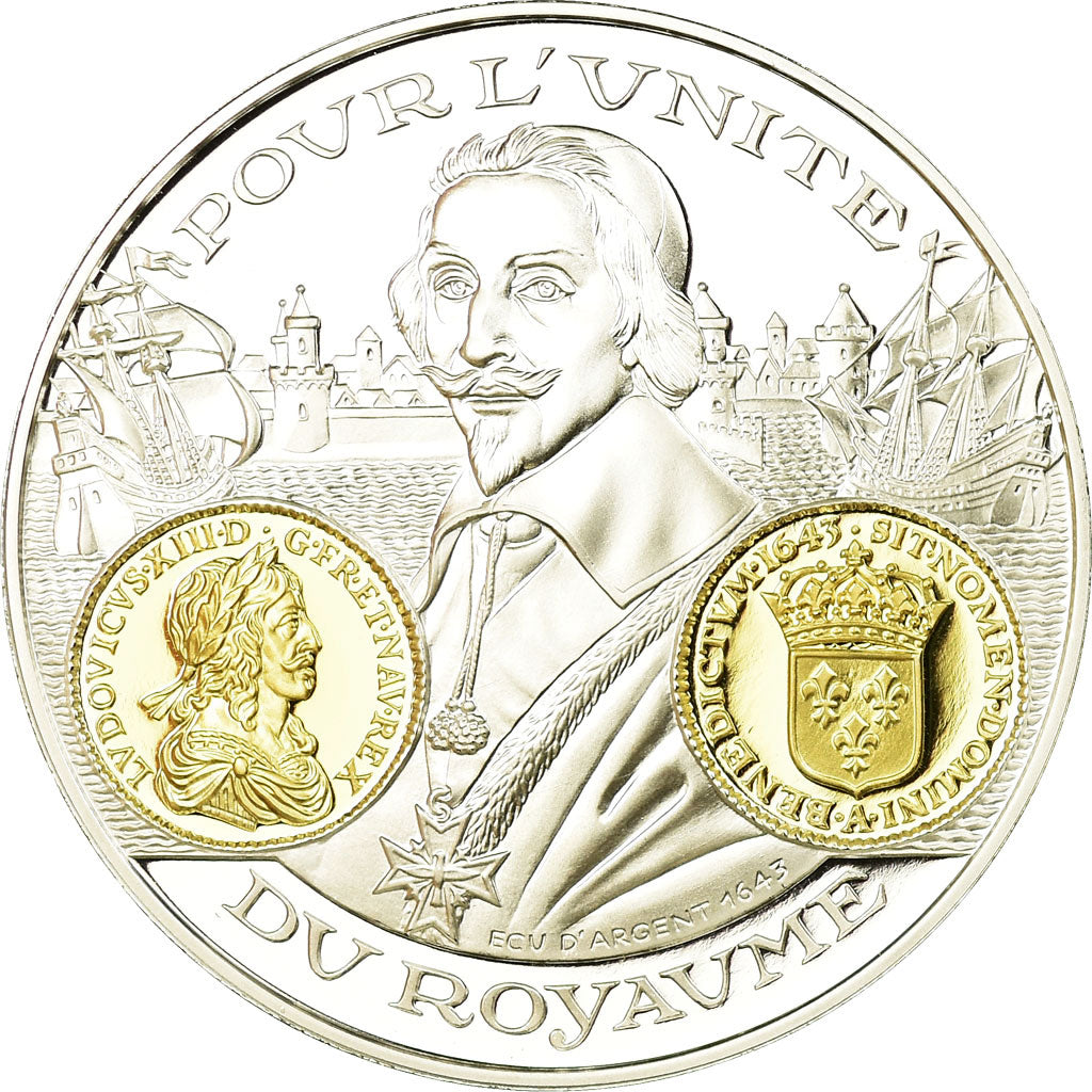 Frankrijk, Medaille, Histoire Monétaire, Ecu d'Argent, Louis XIII, FDC, Zilver