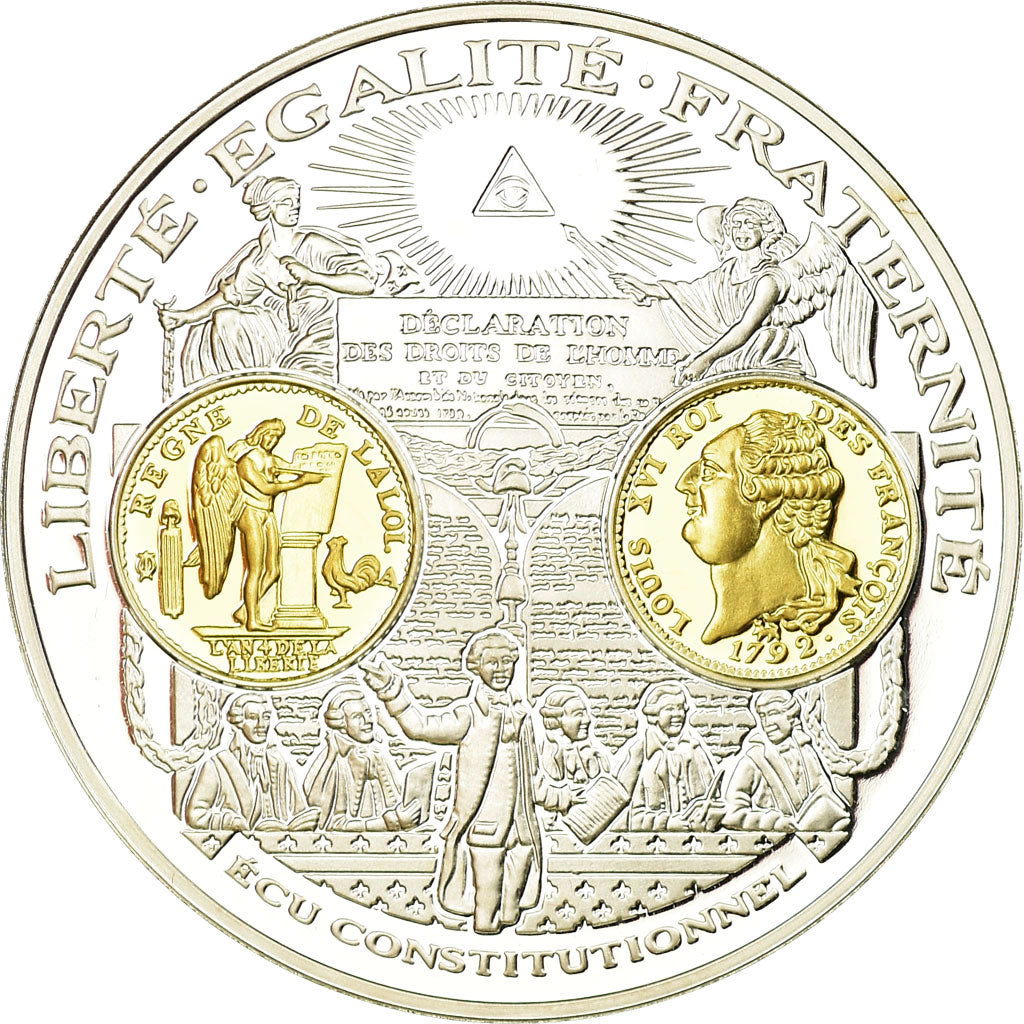 France, Medal, Histoire de la Monnaie Française, Ecu Constitutionnel