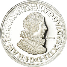 France, Médaille, Reproduction du Demi-Franc Louis XIII, FDC, Argent