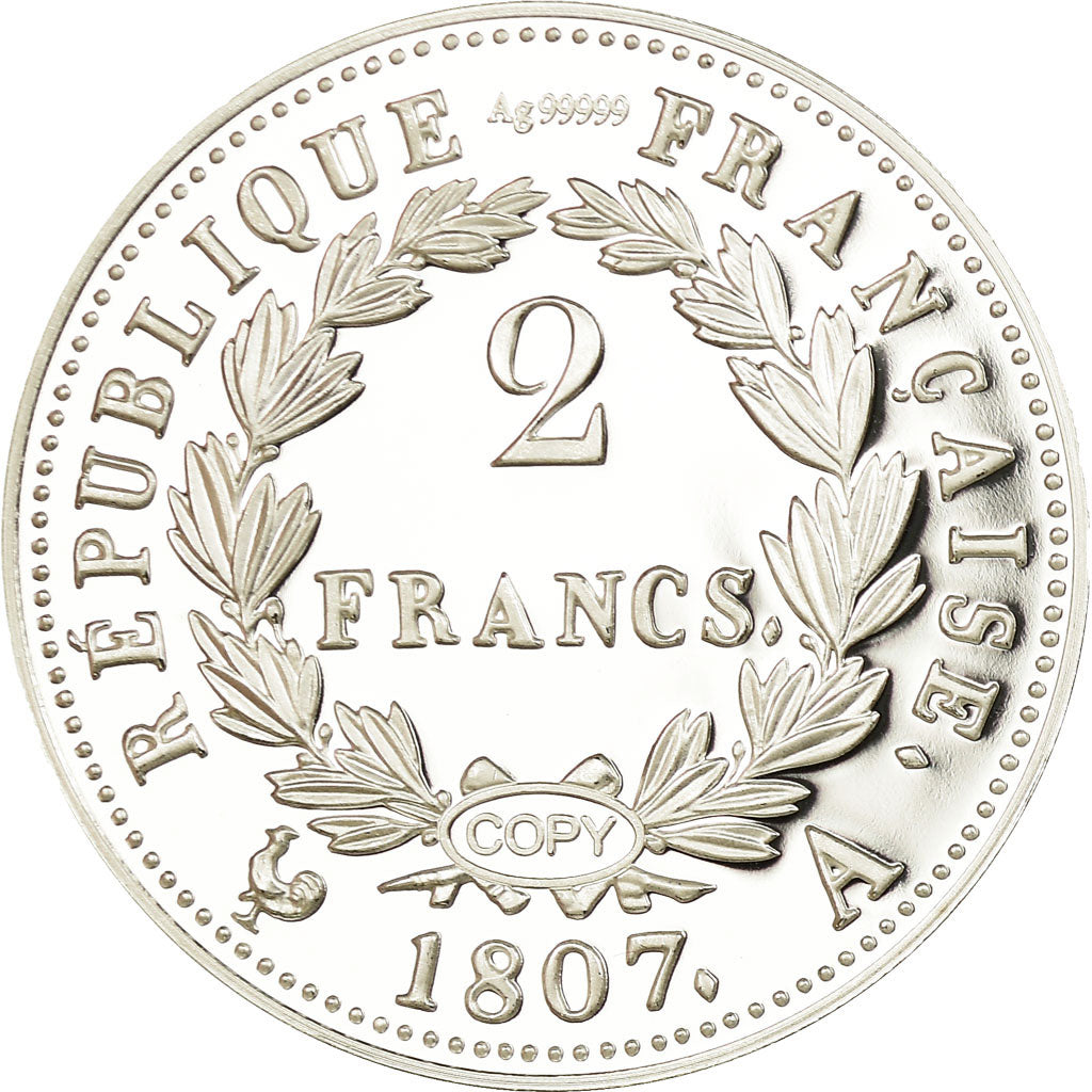 France, Medal, Reproduction, 2 Francs Napoléon Ier, 1807 A, MS(65-70), Silver