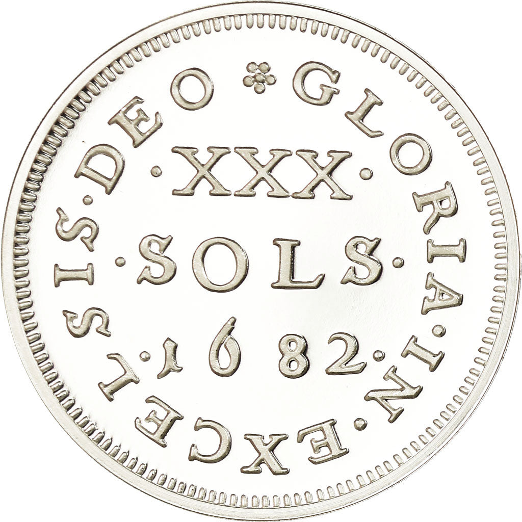 Frankreich, Medaille, Reproduction de la 30 Sols 1682, STGL, Silber