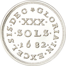Frankreich, Medaille, Reproduction de la 30 Sols 1682, STGL, Silber