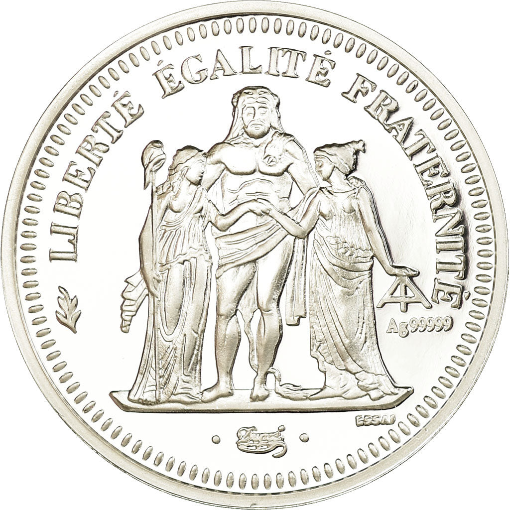 Frankreich, Medaille, Reproduction de la 20 Francs Hercule 1973, STGL, Silber