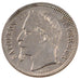 FRANCE, Napoléon III, Franc, 1868, Strasbourg, KM #806.2, AU(50-53), Silver, G..
