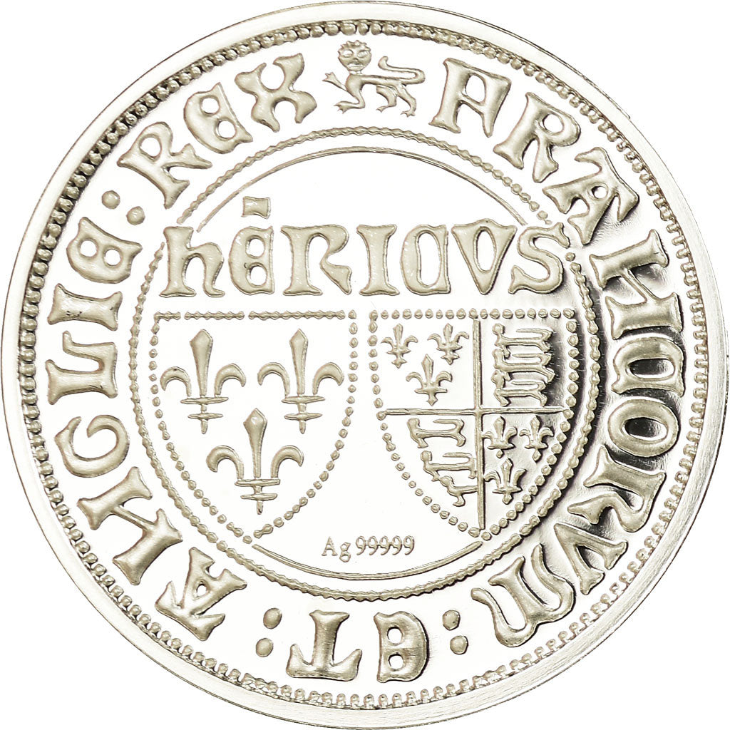 Francia, medaglia, Reproduction, Blanc aux Ecus, Henry VI, FDC, Argento